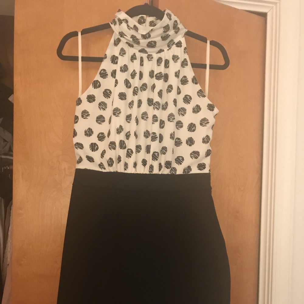 NY&Co polka dot halter pencil dress size 10